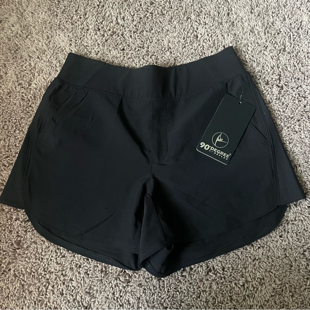 black activewear shorts